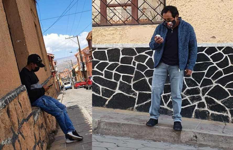 Policías vigilan. El Potosí. 16.12.21