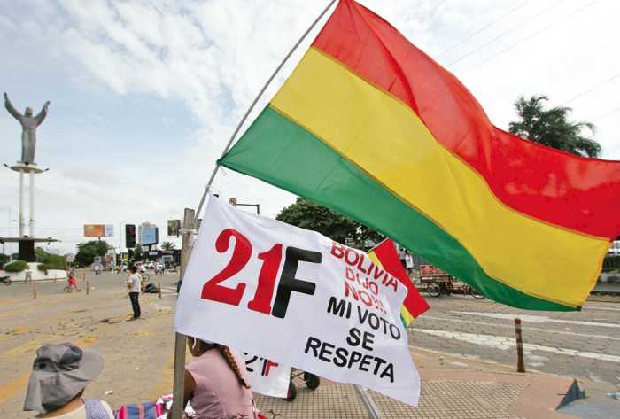 Protesta.Sta. Crz.El Deber