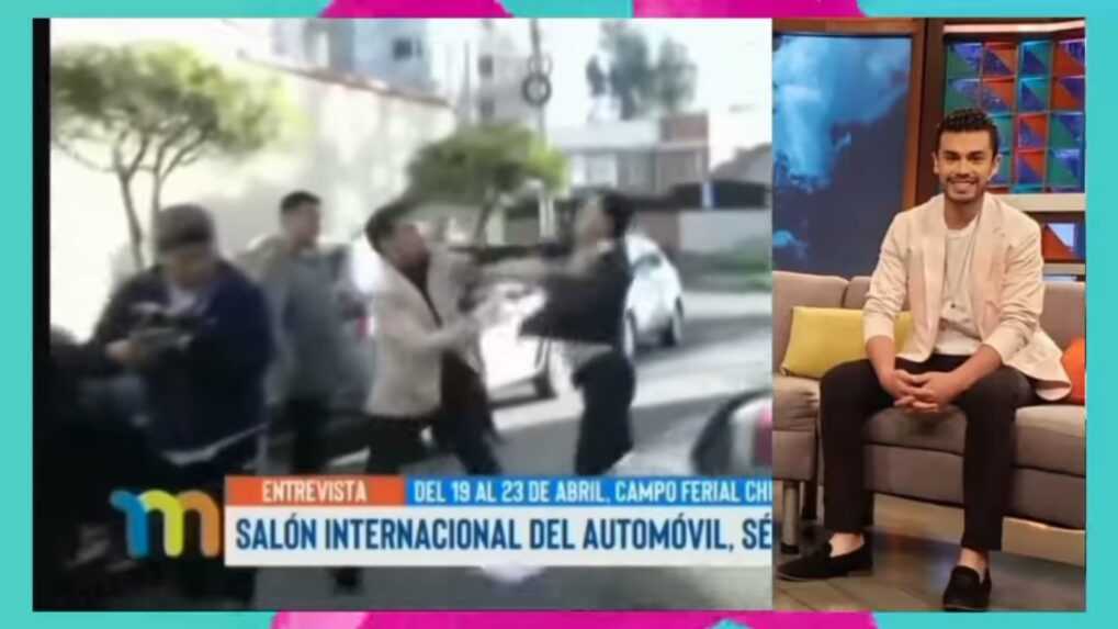 Momento de la agresión. Extraído del video del programa El Mañanero Red Uno. (1) (1)